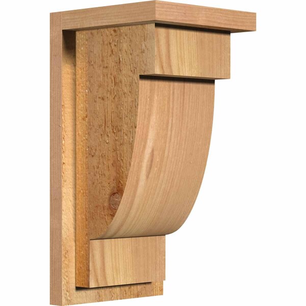 Ekena Millwork Alpine Rough Sawn Corbel w/Backplate, Western Red Cedar, 8"W x 8"D x 16"H COR08X08X16ALP01RWR - main
